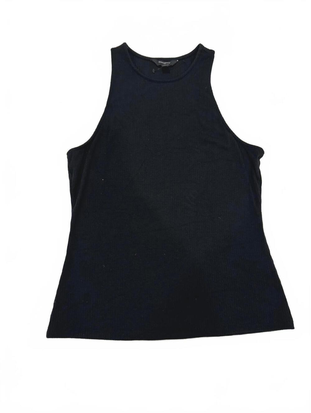 Banana Republic Black Ribbed High Neck Tank Top Size Small NWOT